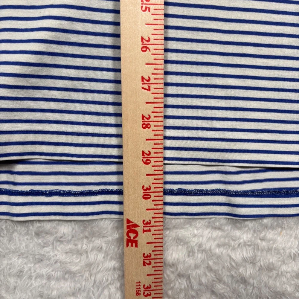 Polo Golf Ralph Lauren Polo Shirt Men XL Blue White Stripe Pima Cotton Short Slv